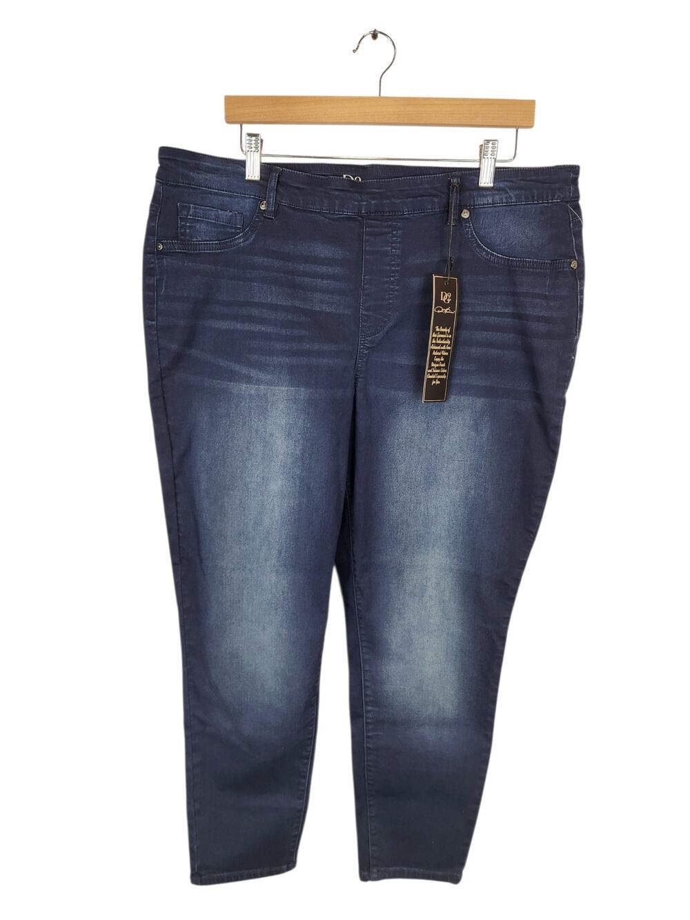 DG2 by Diane Gilman NWT Dark Wash Pull On Stretch Skinny Jeans Blue Size P1X